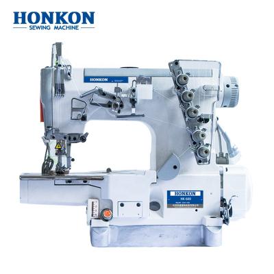 China HONKON-600-01CB flat bed interlock cover stitch sewing machine industrial sewing machine Te koop