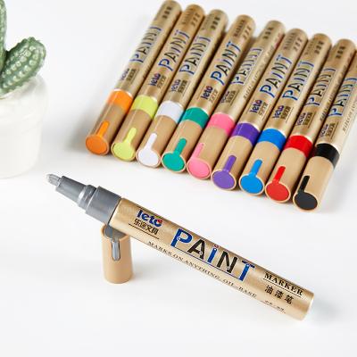 China Water Based Ink Marker Pen Environmental Protection Paint Pen Oil Waterproof Base Metal Stone Paint Marker Pen - Acrylic Medium Point Tip for sale