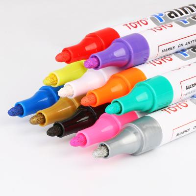 China Customizable Logo Water Based DIY Ink Waterproof Acrylic Paint Permanent Colorful Marker Pen for Drawing Rock, Glass, Stone, Paper for sale