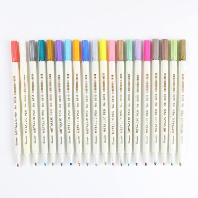 China DIY Drawing 15 Colors Metallic Markers Pens Art Paint Marker Making Metallic Color Pen For Gift Permanent Fine Tip Metal DIY Drawing CN; GUA for sale