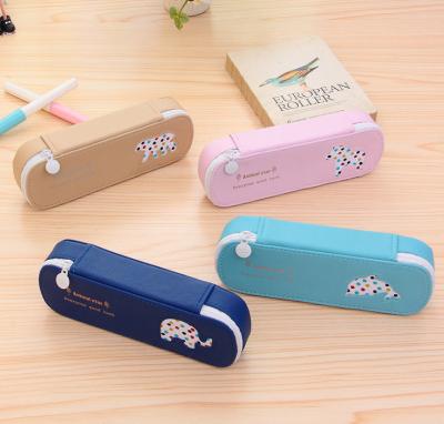 China Soft 4 Colors Large Capacity Cute School Supplier Best Pencil Pouch Children Pencil Case for sale