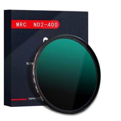 China Reduce Next YOPHY ND2x-400x Lightweight Variable Neutral Density Filter AGC Filter Glass Variable Camera 58MM 77MM 82MM for sale