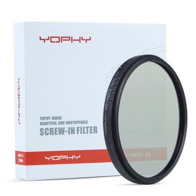 China YOPHY Camera MRC ND2-32 Waterproof Glass Filter 46mm CAG Adjustable ND Filter To Reduce Light Factory OEM for sale