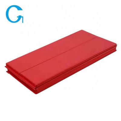 China Good Service Durable Red PVC XPE Folding Exercise Soft Large Gymnastics Training Mat for sale