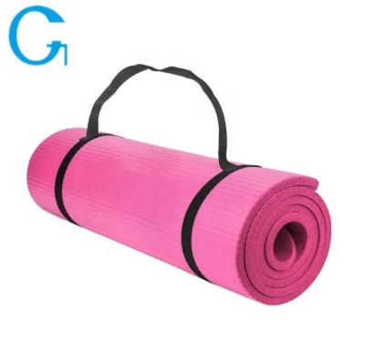 China High Quality Durable NBR Yoga Mat Waterproof Non-Slip Gym Yoga Exercise 183*61*10mm for sale