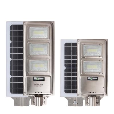 China Smart solar charging controller ip65 waterproof 30w 60w 90w 120w integrated all in one led street light lampara solar inverter 150 wat for sale