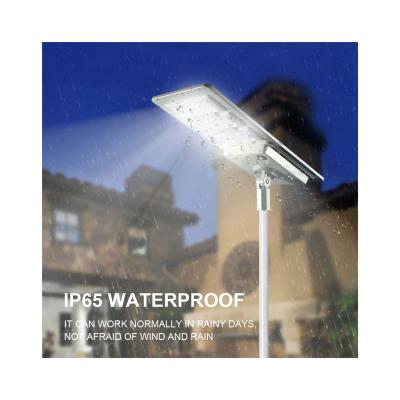 China IP65 ABS Smart Outdoor Waterproof Road Lamp 60w 80w 120w All In One Solar Smart Led Street Light for sale