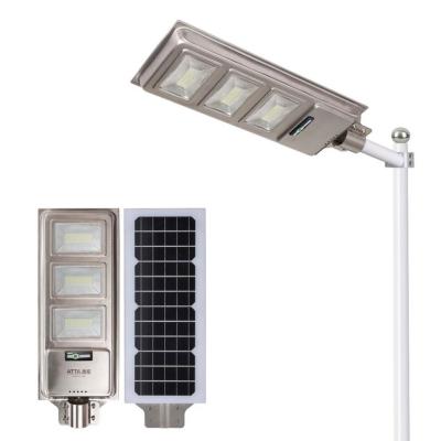 China China 100w 150w 200w smart solar power street light battery for solar street lights with pole and contro remote for sale