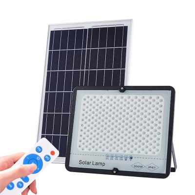 China P65 Smart 50 100 Waterproof Outdoor Portable 150 Watt Panel Remote Control Dual Dusk Solar Led Flood Light for sale