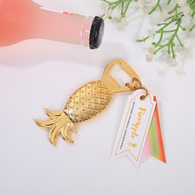 China Bottle Opener Pineapple Shape Metal Red Wine Zinc Alloy Bottle Opener For Promotional Gift for sale