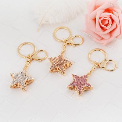 China Factory Ideas Hot High Quality Zinc Alloy Star Key Chain New Product Amazon Selling Star Key Chain for sale