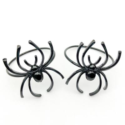 China 2021 Stocked Halloween Spider Metal Napkin Ring Table Decoration For Party for sale