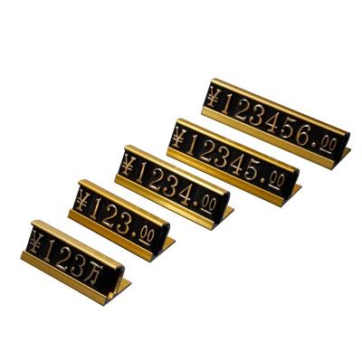 China Jewelry XL Price Block Digits Jewelry Molded Retail Merchandise Embossed Number Tags Desktop Sign Display Stand 4.8*1.7*1.7CM for sale