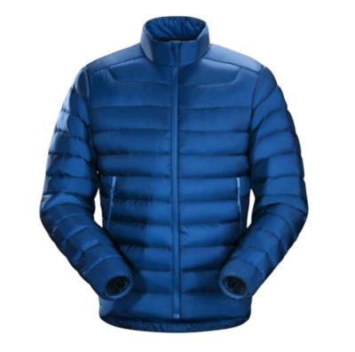 China Good Quality Men's Duck Feather Down Jacket Without Hood Ultralight Packable Outdoor Hiking Breathable Anorak Jacket for sale