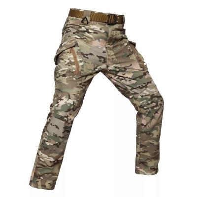 China QUICK DRY Men Soft Shell Waterproof Tactical Cargo Pants Outdoor Hiking Pants Camouflage Pants for sale