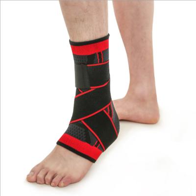 China Protective Sports Ankle Brace Compression Strap Sleeves Support 3D Weave Elastic Bandage Foot Protective Gear Gym Fitness for sale