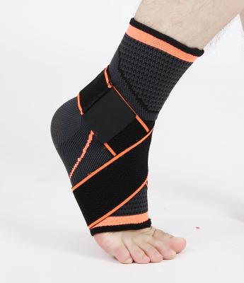 China Adjustable Knitting Nylon Ankle Brace Protection Fitness Foot Compression Sleeve Sports Safety Ankle Support for sale