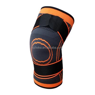 China Compression Wear Resistant Custom Nylon Knitted Sport Knee Pad Breathable Elastic Knee Support for sale