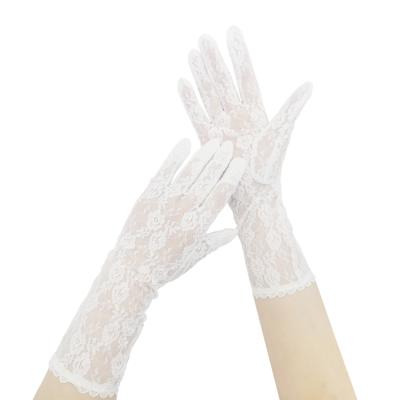 China Christian Wedding Gloves Bridal Lace Elegant Long Full for sale