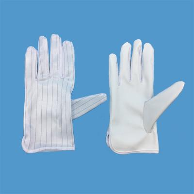 China Newest Full Finger Factory Price Clean Room Polyester Esd Antistatic Gloves for sale