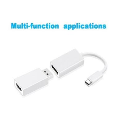 China Multimedia New 2 in 1 Type C to DP Displayport to HDMI Adapter Usb C 3.1 Cable For Macbook Pro for sale