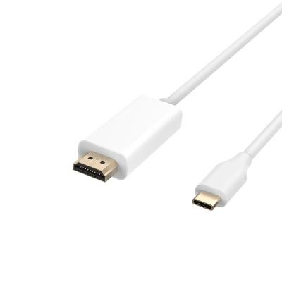 China Multimedia Factory Supply 4K@30Hz USB 3.1 Type C to HD-MI Video-Audio Cable for Laptop Computer Projector Monitor for sale