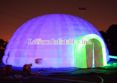 China Two Doors Inflatable Dome Tent With Powerful Blower Internal Lighting for sale