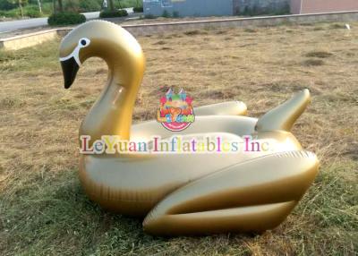 China Golden Swan Inflatable Pool Floats / Water Float Toys With HD Printing for sale