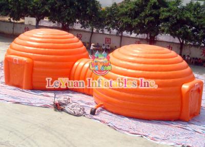 China 24M Round Tarpaulin Inflatable Dome Tent With Large Tunnel Digital Printing for sale