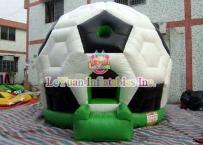 China Foosball Shape Inflatable Bouncy Castle / Soccer Bounce House White And Black for sale