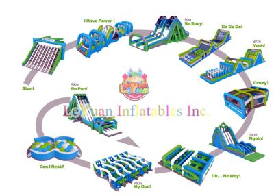 China Giant Crazy Inflatable Obstacle Course Games For Sports Centers EN71 for sale