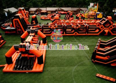 China Running Race Inflatable Obstacle Course , Amusement Park Inflatable Sports Games for sale