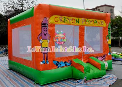 China Crayon Playland Inflatable Bouncy Castle / Indoor Moonwalk For Kids for sale