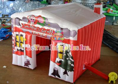 China Customize 0.55mm PVC Christmas Santa's Grotto Inflatable Santa House for Event for sale