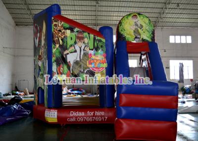 China Alien Warrior Inflatable Bouncy Castle With Slide , kids bounce house for sale