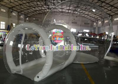 China 0.9mm PVC Inflatable Airtight Tent With Pipe , Transparent Backyard Camping Tent for sale