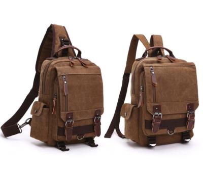 China Water Proof Canvas Sling Backpack One Strap Travel Sport, Canvas Cross Body Messenger Bag Shoulder Sling Backpack Travel Backpack for sale