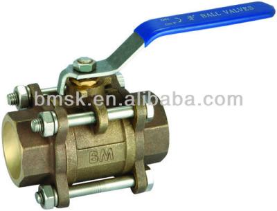 China 3PCS Socket Weld Casting Bronze Ball Valve (Material B62-C83600) for sale