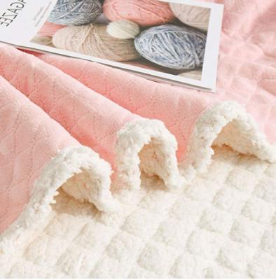 China Suzhou Xiongji Soft OEM 3D Embossed Comfortable Flannel Fleece Sherpa Blanket for sale