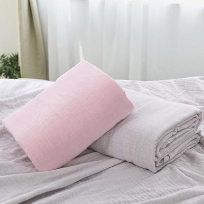 China Cotton Antistatic Soft Bamboo Muslin Wraps Newborn Baby Comforter Blankets for sale