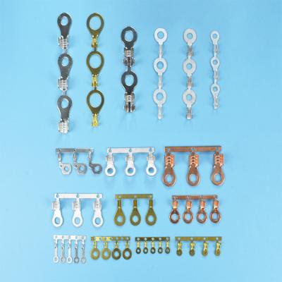 China Wire Connecting Types of OUYI Terminal for Electrical Cable , Eye Wire Crimp Cable Copper Type Endures Noninsulated Grounding Ring Terminal for sale