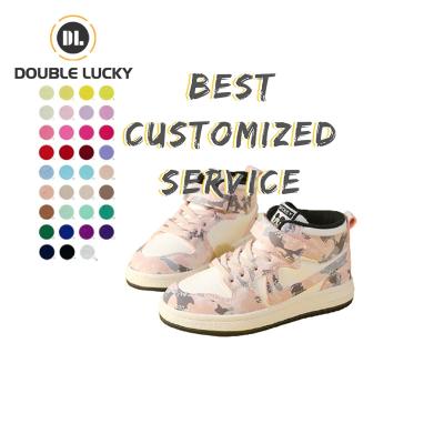 China Lucky New Design Wholesale Winter double velor cotton casual shoes kids designers waterproof shoes for children custom sneakers for sale