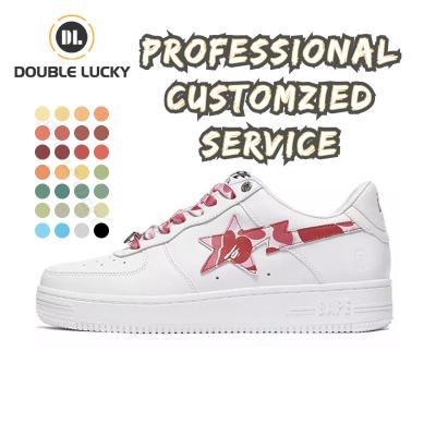 China CUSHIONING Double Lucky Wholesale Fitness Walking Mens Breathable Sneakers Sports Shoes Custom Made Outdoor Running Shoes CUSHIONING for sale