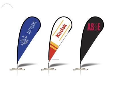 China Polyester Teardrop Advertising Flag Banners With Metal Plate Base for sale