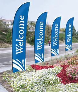 China Durable Teardrop Beach Flag Banner Advertising Flags And Banners for sale