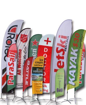 China Aluminum Advertising Beach Flag Banner / Custom Made Flags And Banners for sale