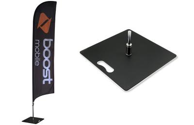 China Black Boost Mobile custom feather flags for Indoor / Outdoor promotion for sale