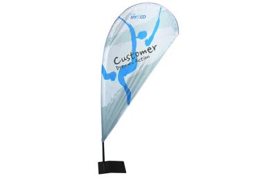 China Hysco advertising feather flags with Flat Cross Base , 70X140cm for sale