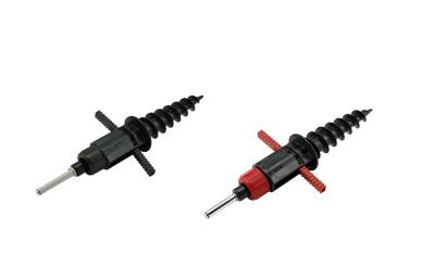 China Enhanced Aluminium / Fiberglass Base Plastic Ground Screw , Red / Black for sale