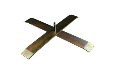 China Heavy Duty Outdoor Metal Cross feather flag base with Zinc Coated for sale